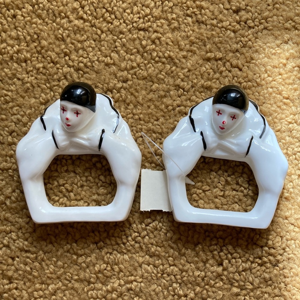 Mime napkin rings. Set of 8.